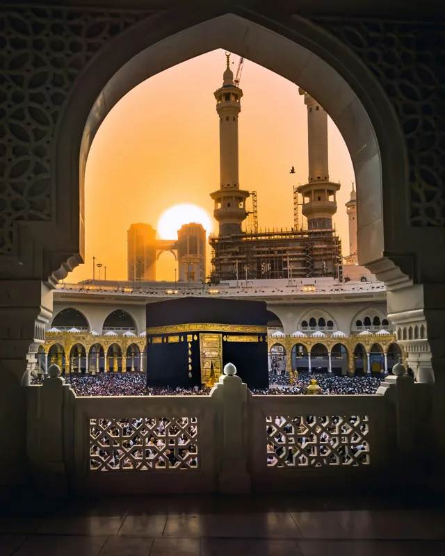 The Kaaba at Al-Masjid al-Haram in Makkah