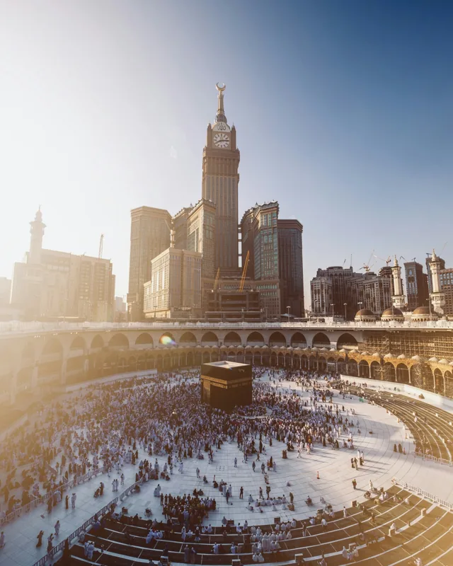 The Kaaba at Al-Masjid al-Haram in Makkah